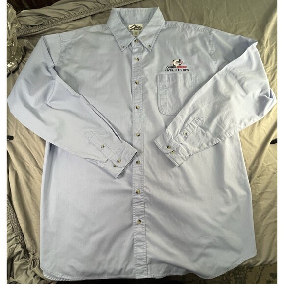 Consol Energy SWPA GAS OPS Coal Mining Button Up/Work Shirt Men's Size 3XLT Tall - Picture 1 of 8
